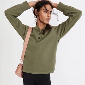 Olive Green Button-Up Sweater